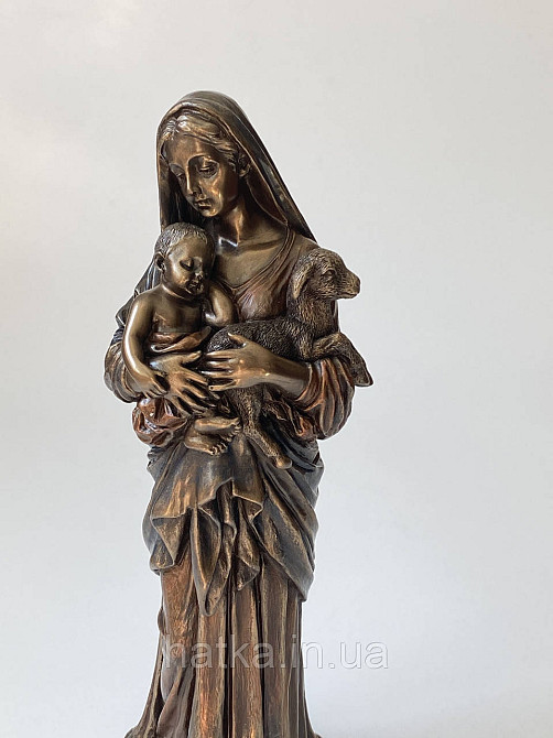 Статуэтка Veronese Дева Мария с Иисусом  21 см  полистоун с бронзовым покрытием Киев - изображение 3