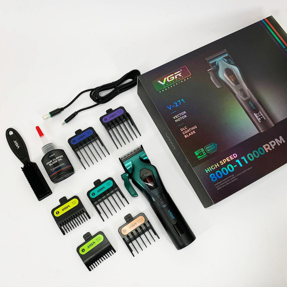 Машинка для стрижки волосся з професійними ножами VGR, Машинки для стрижки професійні машини UI-70 Львів - фото 8