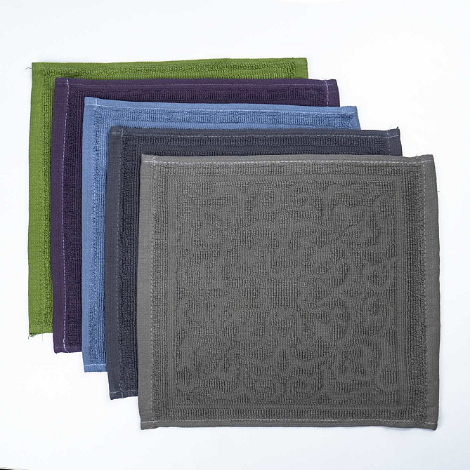 Кухонна жакардова серветка GM Textile 25х25см 380 г/м2 (Попелястий) Суми - фото 2
