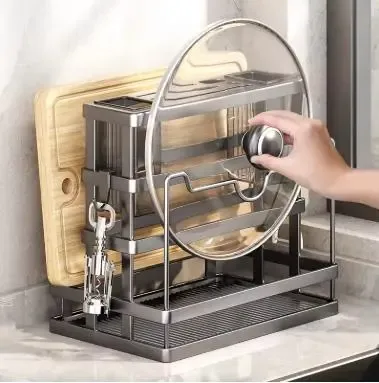 Кухонная подставка,настенная многофункциональная стойка для хранения AND-90-10-24pcs Коломия - фото 1