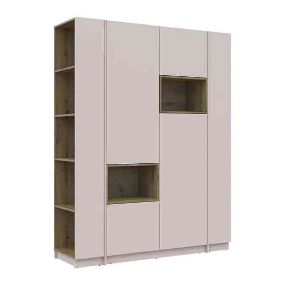 Шкаф для одежды с нишей и этажеркой Doros Дейл Кашемир/Дуб Артизан 2 ДСП 143.2х52х220 DRS-011724 (44900336) Львов