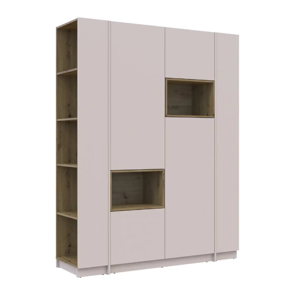 Шкаф для одежды с нишей и этажеркой Doros Дейл Кашемир/Дуб Артизан 2 ДСП 143.2х52х220 DRS-011724 (44900336) Львов - изображение 5