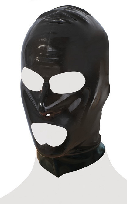 Маска - 2920050 Late X Latex Mask Black Sex Aura Киев - изображение 5