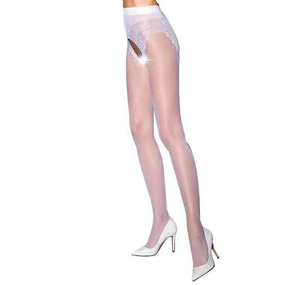 Эротические колготки Passion TIOPEN 006 3/4 (30 den), white, с вырезом, имитация трусиков Sex Aura Киев