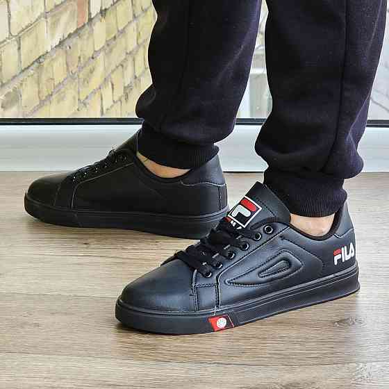Мужские Кроссовки FILA Черные Кеды Фила Кожаные (размеры: 40,41,42,43,44) Видео Обзор Днепр
