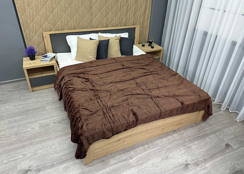 Плед-покривало 200х230 см (+-5см) Коричневий (87-248) Київ - фото 5