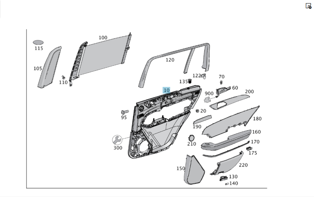 Mercedes-Benz  A1667307701 9H14 Карта чорна задніх лівих дверей GL/GLS X166 Одеса - фото 1