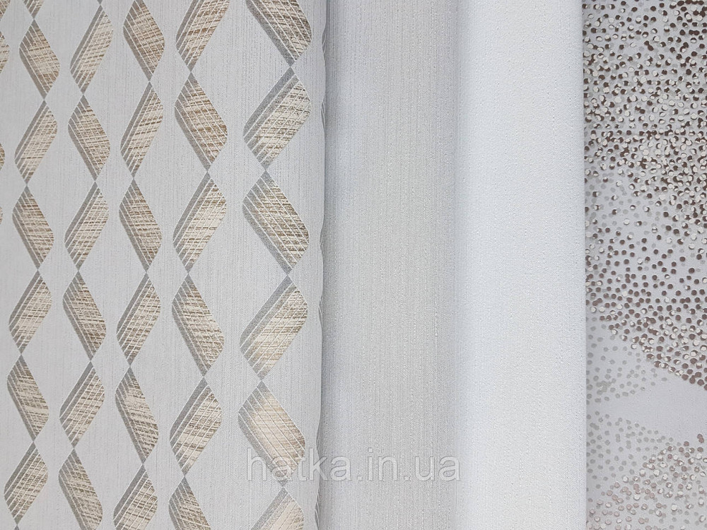 Шпалери метрові вінілові на флізелін Marburg Villa Romana геометрія смужки зигзаг золотисті на сірому Київ - фото 2