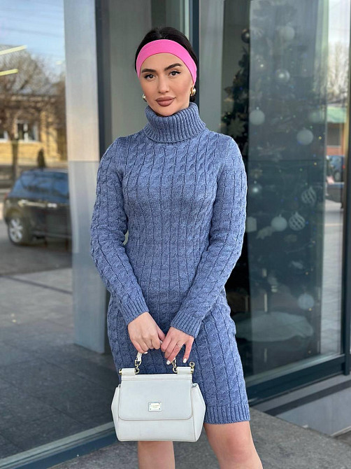 Женское вязаное платье с горлом.  42-48р. Киев - изображение 6