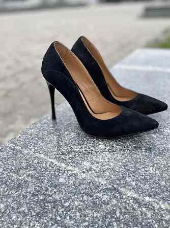 SANTINI Туфлі жіночі SANTINI чорні замша натуральна каблук 11см 36р. 37р. (70594-21) Коломия