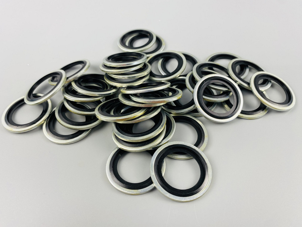 Шайба з гумовим кільцем NBR всередині 24 мм, для гідравліки, олії, води, повітря. Мукачево - фото 1