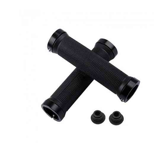 Грипсы 130mm Черные BilaLock с двумя замками (Ручки на руль велосипеда) Черные Бровары