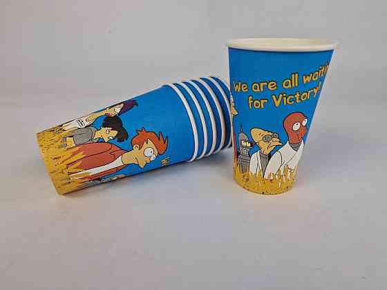 Склянка паперова 500 мл (16oz) "FUTURAMA" Маестро (35 шт.) Харків