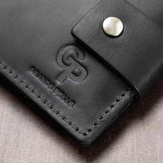 Небольшое мужское портмоне GRANDE PELLE 11566 Черный Киев