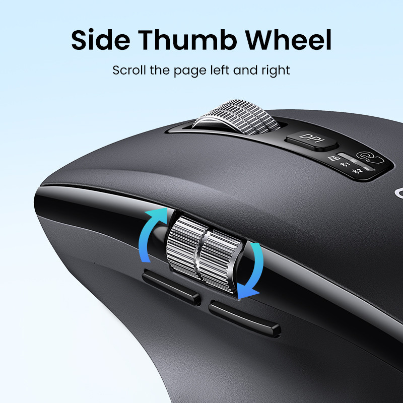Маніпулятор миша бездротова UGREEN M751 Multi-mode Wireless Mouse Black Одеса - фото 5