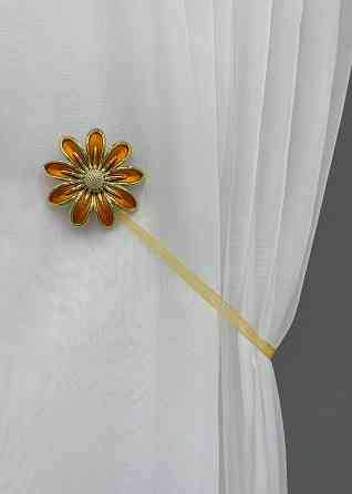 Магніти для штор і гардин Грейс набір 2 шт Помаранчевий з золотистим (81-150) Київ