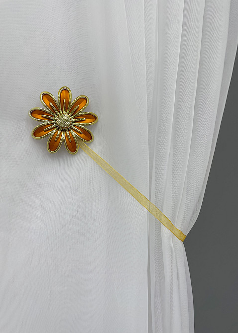 Магніти для штор і гардин Грейс набір 2 шт Помаранчевий з золотистим (81-150) Київ - фото 4