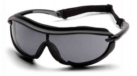 Окуляри захисні з ущільнювачем Pyramex XS3 Plus (gray) Anti-Fog, чорні Запоріжжя