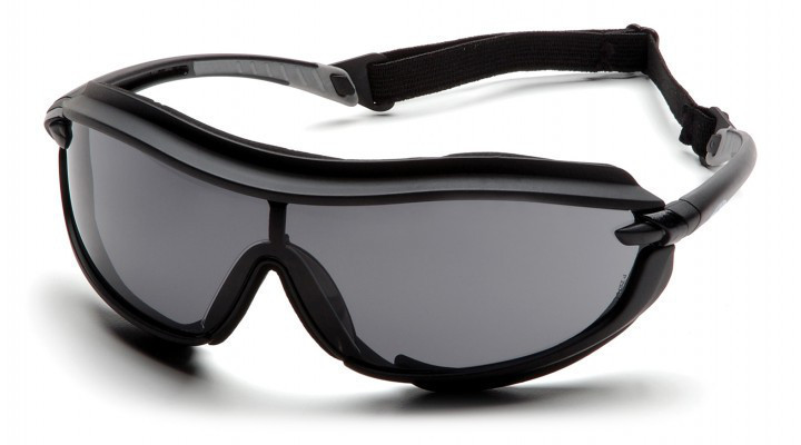 Окуляри захисні з ущільнювачем Pyramex XS3 Plus (gray) Anti-Fog, чорні Запоріжжя - фото 1