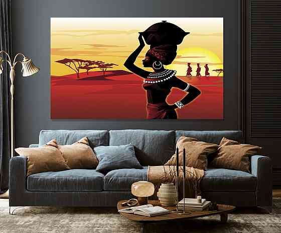 Картина холст в гостиную / спальню  Африканка   MLP_170 50x100 см Киев