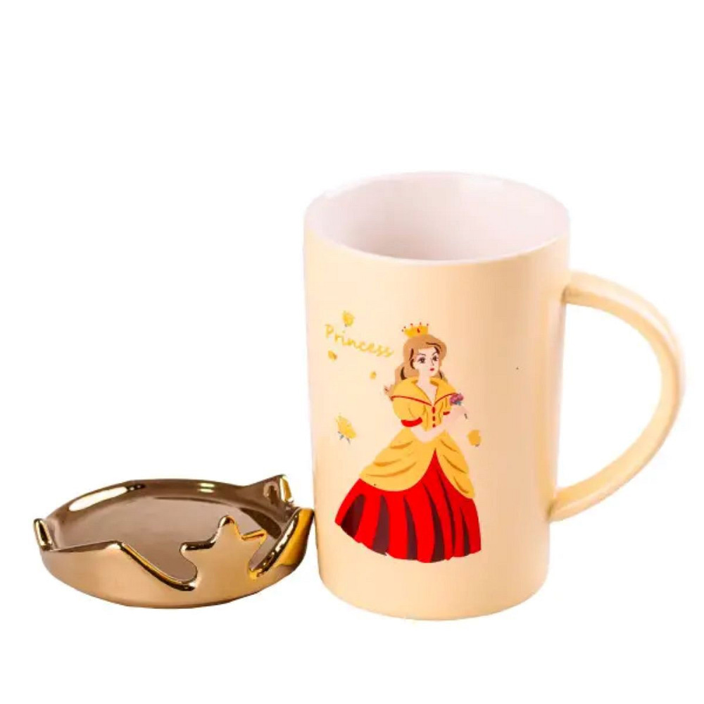 Happy Life Чашка порцелянова Princess 400мл з кришкою Жовтий HPCYM0845Y Киев - изображение 2