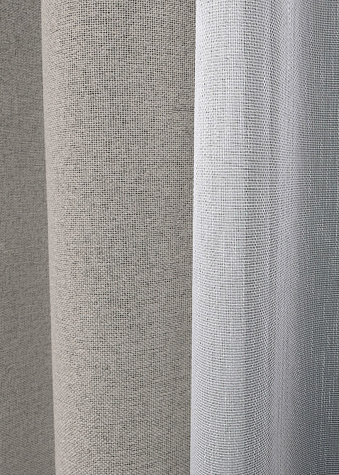 Комплект штор VR-Textil 100% блэкаут ASHEN NIGHT 100х270 2шт и Тюль 400х270 1847ш-1153т тауп с белым 71-084/2 Киев - изображение 6