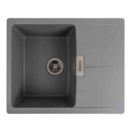 PLATINUM Гранітна мийка для кухні Platinum 6250 ZIRKONE матовий Сірий металік Київ