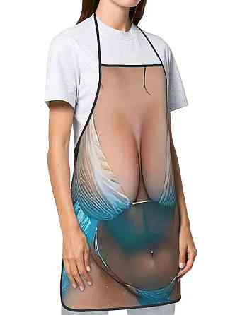 Фартух з прикольним принтом дівчина в купальнику 80 на 60 см різнобарвний Київ