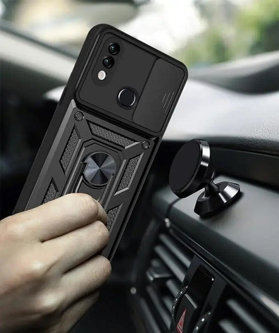 Samsung A56 A566 Чехол противоударный Шторка (черный) Одесса - изображение 2