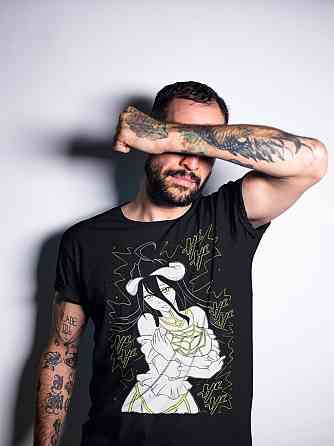 Футболка з аніме принтом Оверлорд Аінз Аніме Манга оверсайз (S/M/L) Чорний AnimeJ0532 Дніпро