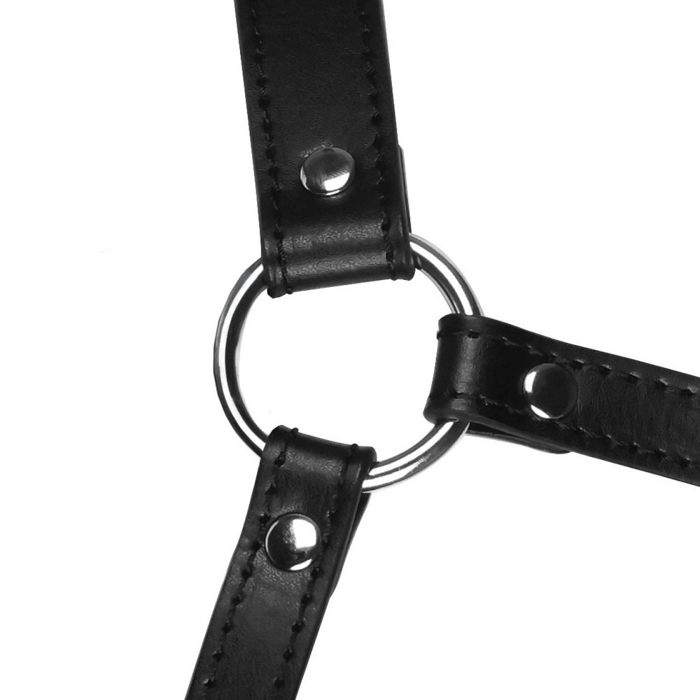 Маска-кляп Head Harness with Mouth Cover and Solid Ball Gag - Black Sex Aura Киев - изображение 9
