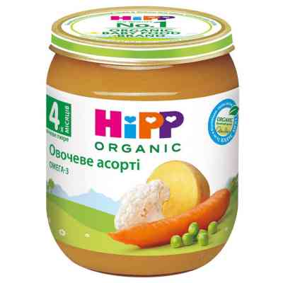 Дитяче пюре HiPP Овочеве асорті 125 г (1223072) Вінниця