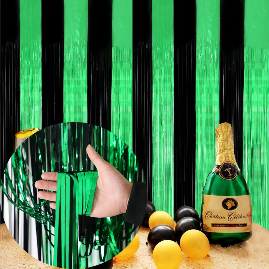 Дождик для фотозоны 2 м на 1 м черно-зеленый Киев - изображение 2