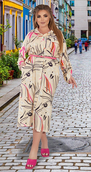 Красивое летнее платье рубашка (50) Киев - изображение 1