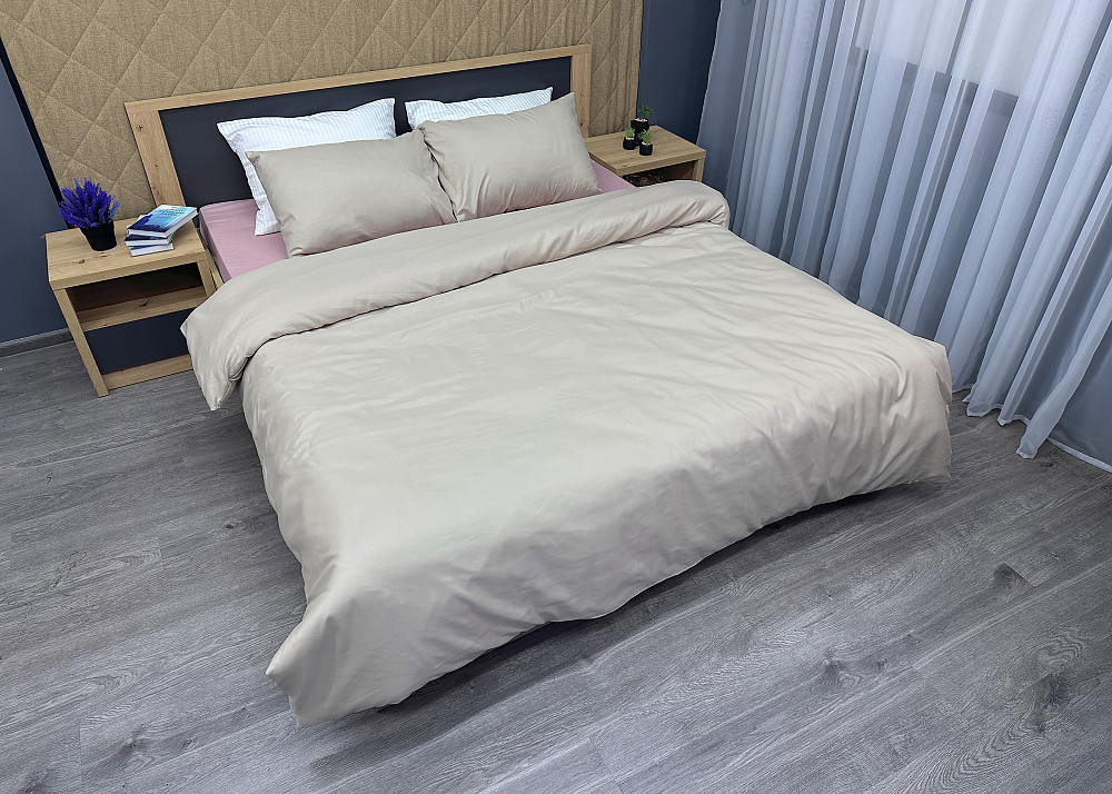 Комплект постельного белья, Decorator Rose Smoke - Rainy Day Евро 200х215 Тауп с пудровым (88-084) Киев - изображение 4