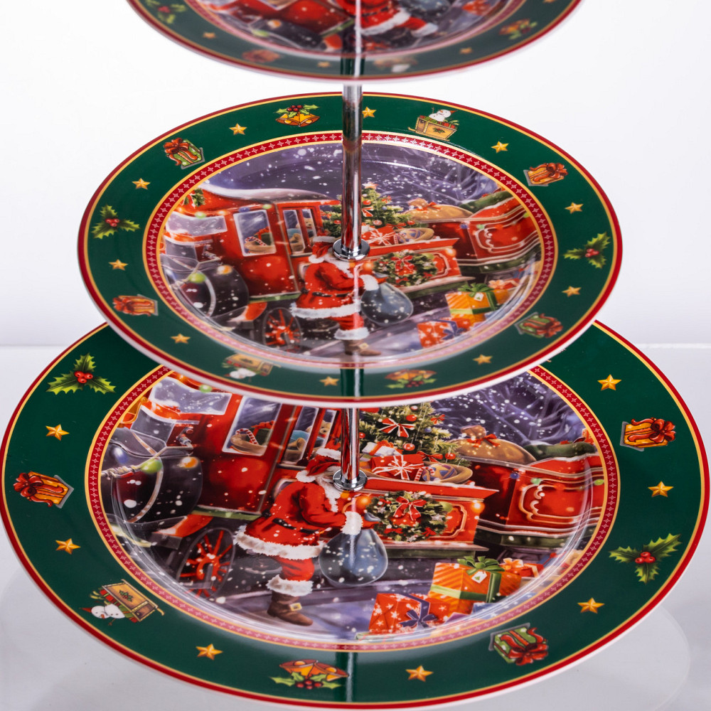 Yiwu Фруктовниця на 3 яруси Santa новорічна фуршетна HP-SDHK-9 Коломия - фото 8