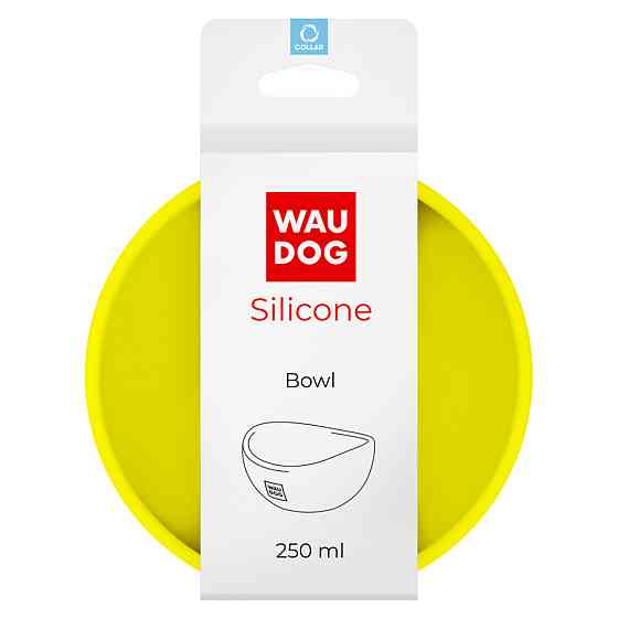 Миска WAUDOG Silicone, 250 мл желтый Киев