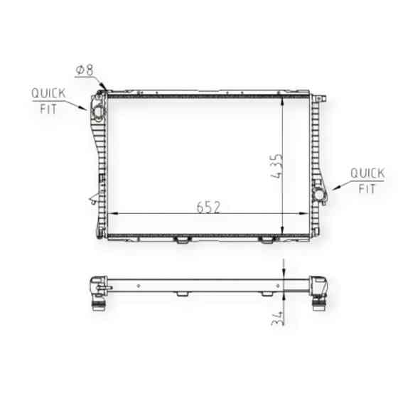 Радіатор двигуна BMW 5 (E39), 7 (E38) (94-03) M52, M54, M62, S62 94- охолодження Мукачево