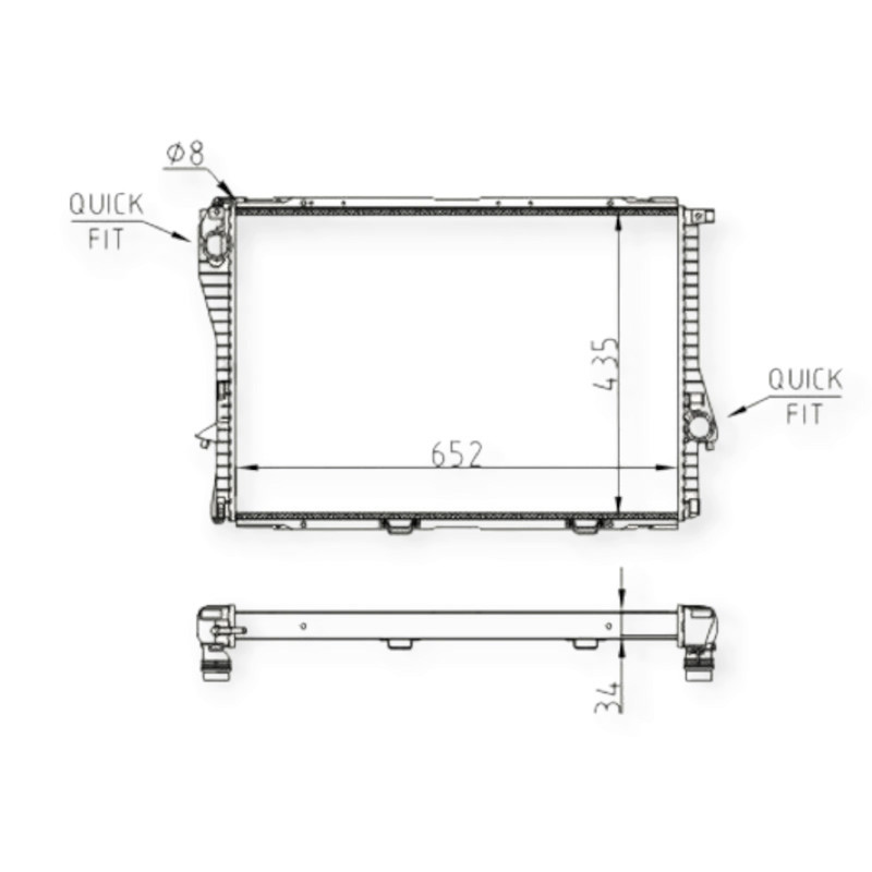 Радіатор двигуна BMW 5 (E39), 7 (E38) (94-03) M52, M54, M62, S62 94- охолодження Мукачево - фото 1
