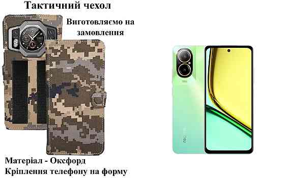 Тактический чехол для OPPO K13 Turbo Pro, крепится к снаряжению на липучке Киев