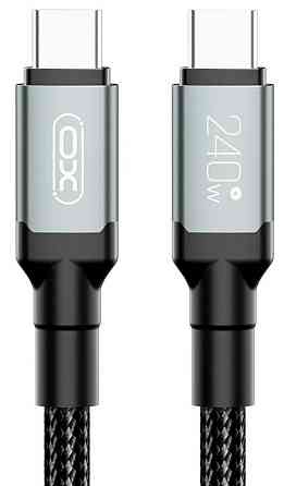 Кабель XO NBQ264A High Power Braided Type-C to Type-C - 240W - 1m Black (7102292) Київ