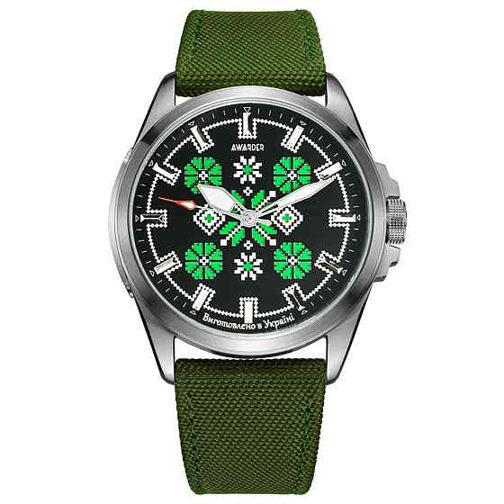 Awarder Embroidery Silver-Green Green Ba,ery 10ATM SBR Київ