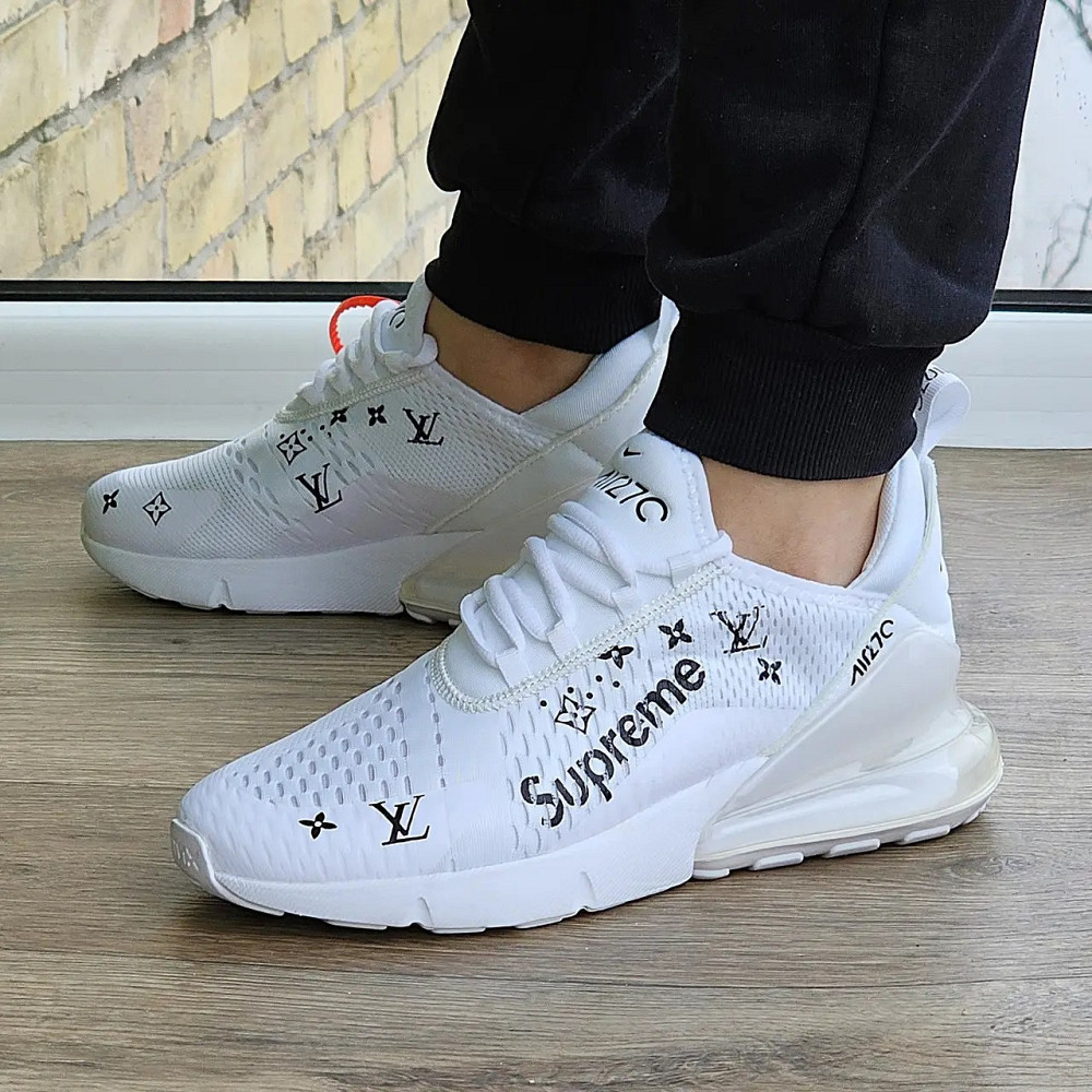 Кроссовки Nike 270 Женские Белые Найк с Амортизацией Тканевые Летние Сеточка (размеры: 37,38,39,40,41,42,43) Днепр - изображение 8