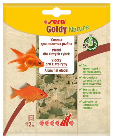 Корм для риб Sera Goldy Nature (Сера Голді) пластівці для золотих рибок 12 г Київ