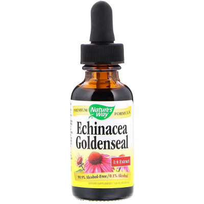 Трави Nature&apos;s Way Ехінацея і Гідрастіс, Echinacea Goldenseal, без спирту, 30 м (NWY-14663) Вінниця - фото 1