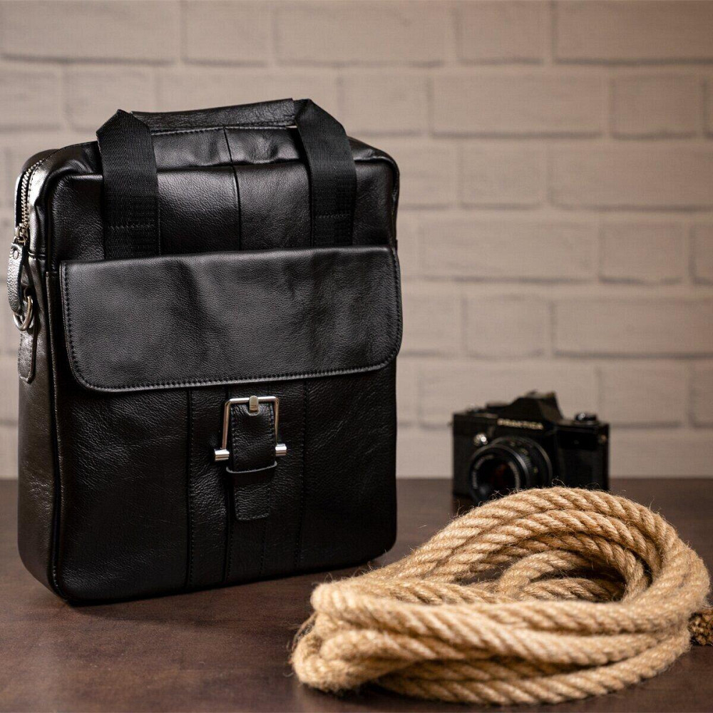 Мессенджер чоловічий шкіряний Чорний (Vintage) Київ - фото 9