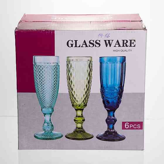 Набір келихів для шампанського 6 штук 160 мл на ніжці Yiwu HP-19-188 Коломия