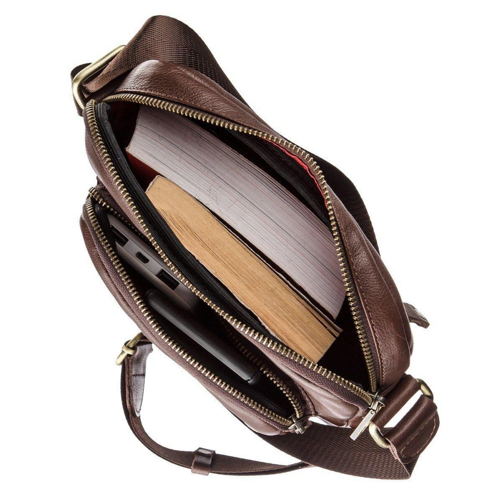 Мужская кожаная сумка SHVIGEL 19112 Коричневая Киев - изображение 6