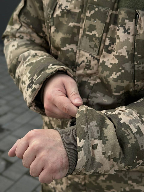 Зимовий чоловічий піксельний бушлат ММ-14 тепла армійська куртка бушлат ріп стоп для військовослужбовця Львів - фото 2