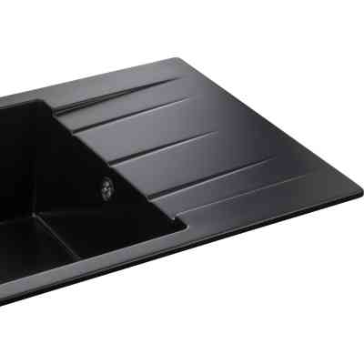 Мойка кухонная GRANADO NAVIA black shine з сифоном (775*495mm.) (gr3801) Винница